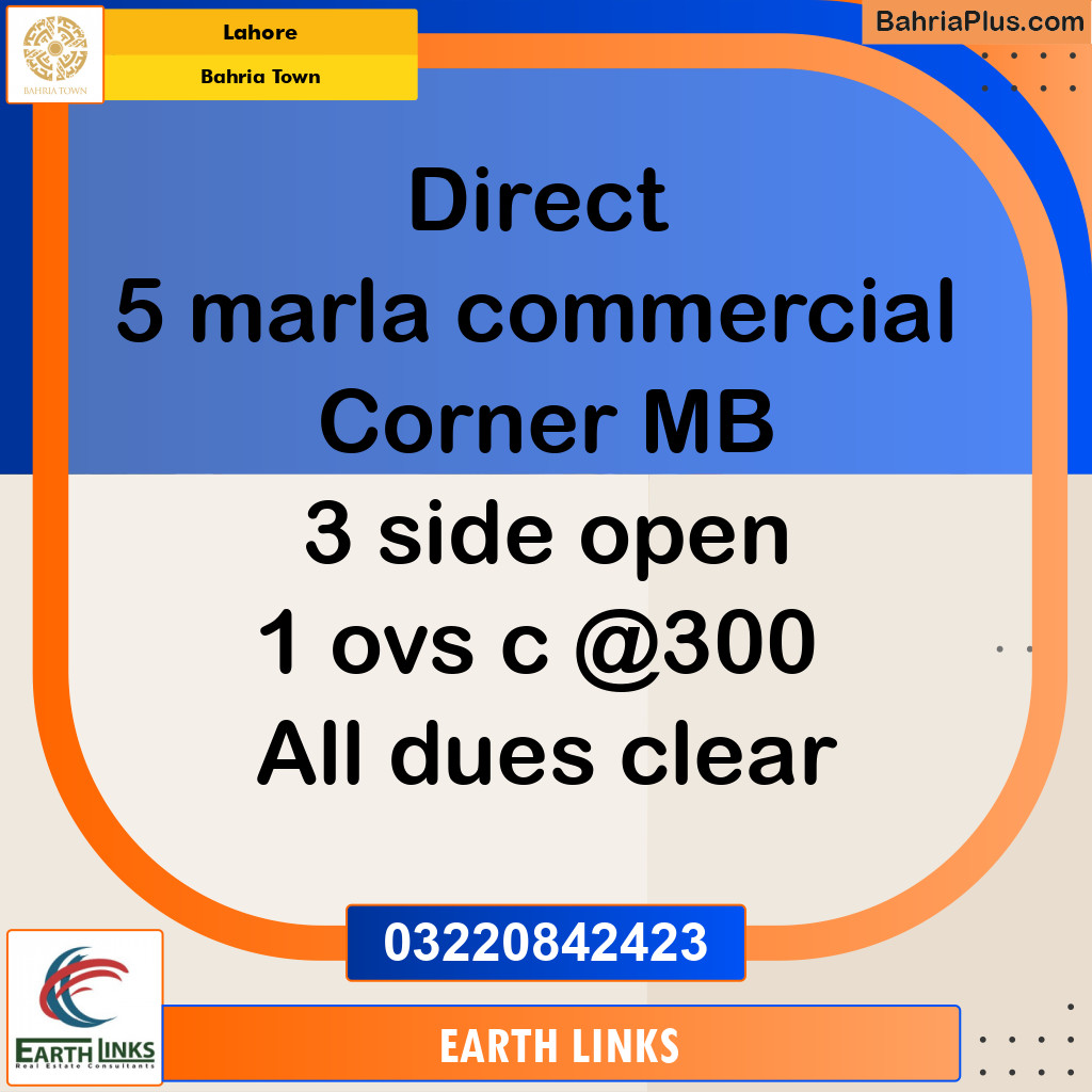 Commercial Plot for Sale in Bahria Town, Lahore - (BP-234260)