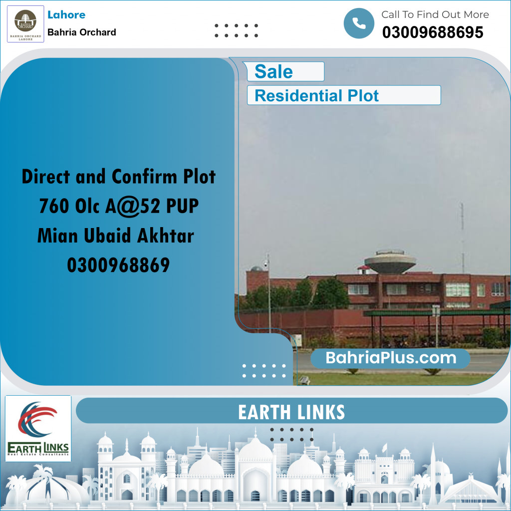 Residential Plot for Sale in Bahria Orchard, Lahore - (BP-234340)