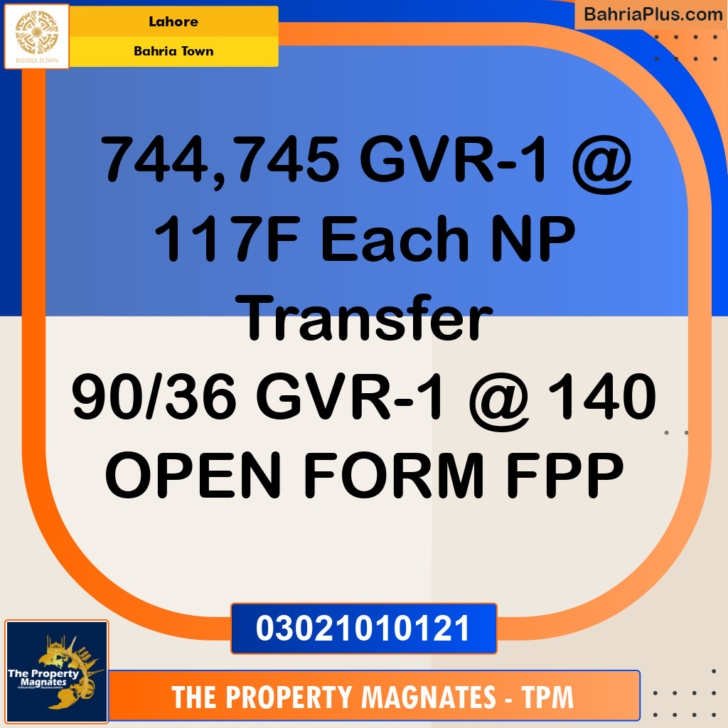 Residential Plot for Sale in Bahria Town, Lahore - (BP-234345)