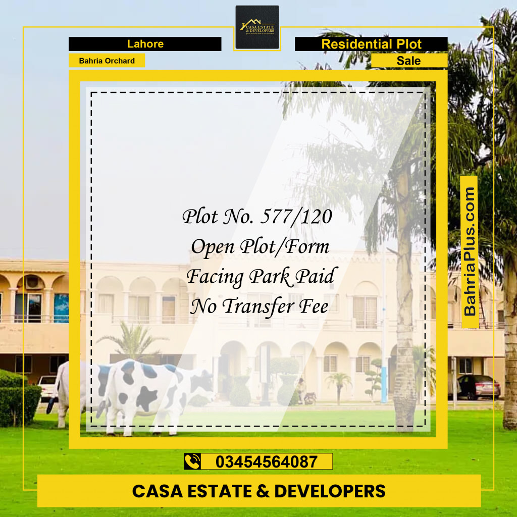 Residential Plot for Sale in Bahria Orchard, Lahore - (BP-234543)