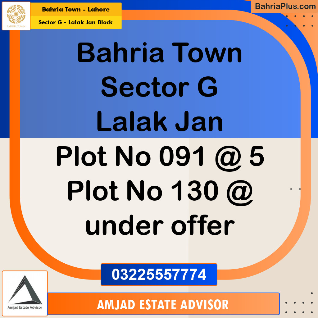 Residential Plot for Sale in Sector G - Lalak Jan Block -  Bahria Town, Lahore - (BP-234577)