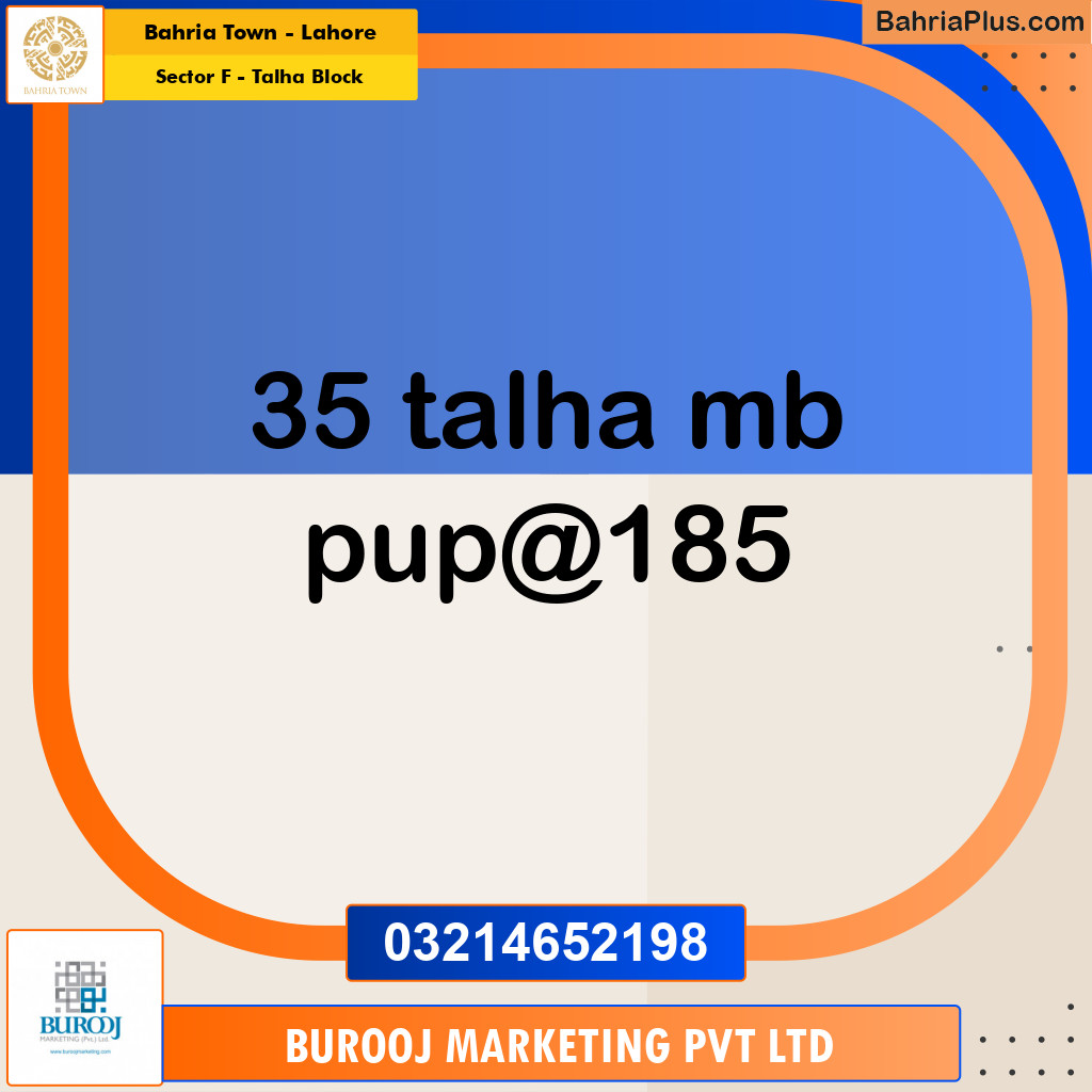 10 Marla Residential Plot for Sale in Sector F - Talha Block -  Bahria Town, Lahore - (BP-234603)