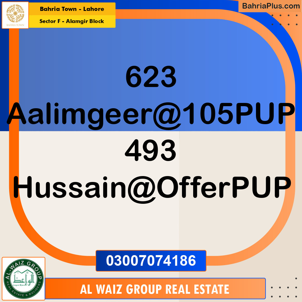10 Marla Residential Plot for Sale in Sector F - Alamgir Block -  Bahria Town, Lahore - (BP-234636)