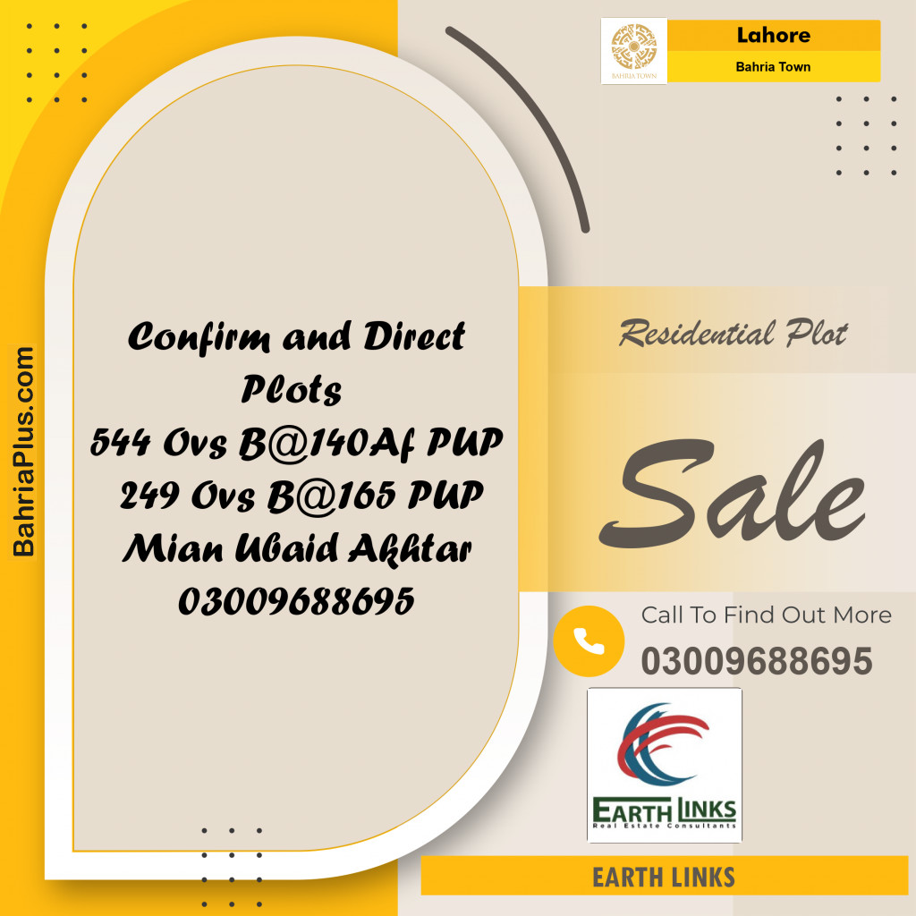 Residential Plot for Sale in Bahria Town, Lahore - (BP-234708)