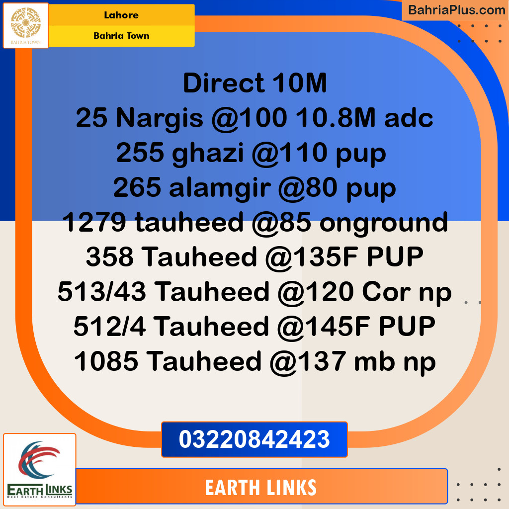 Residential Plot for Sale in Bahria Town, Lahore - (BP-234762)