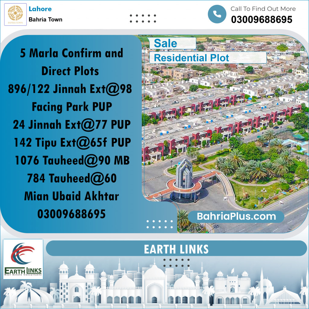 Residential Plot for Sale in Bahria Town, Lahore - (BP-234784)