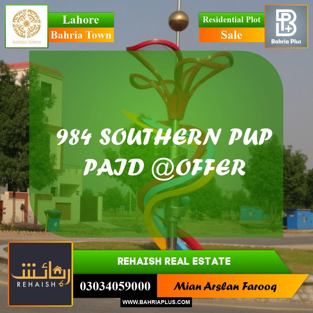 Residential Plot for Sale in Bahria Town, Lahore - (BP-234843)