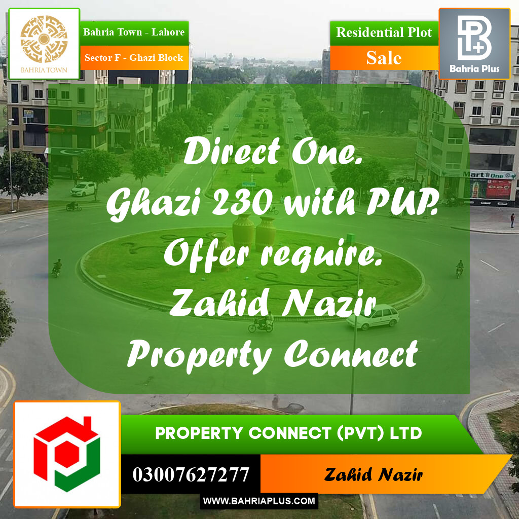 Residential Plot for Sale in Sector F - Ghazi Block -  Bahria Town, Lahore - (BP-234857)