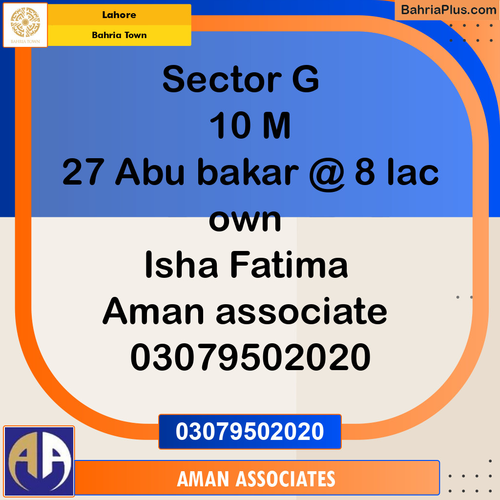 Residential Plot for Sale in Bahria Town, Lahore - (BP-235050)