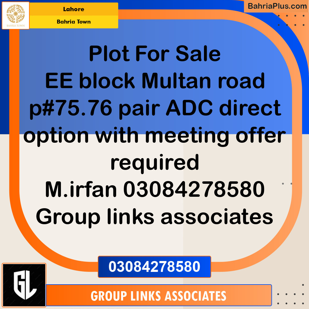 Residential Plot for Sale in Bahria Town, Lahore - (BP-235064)