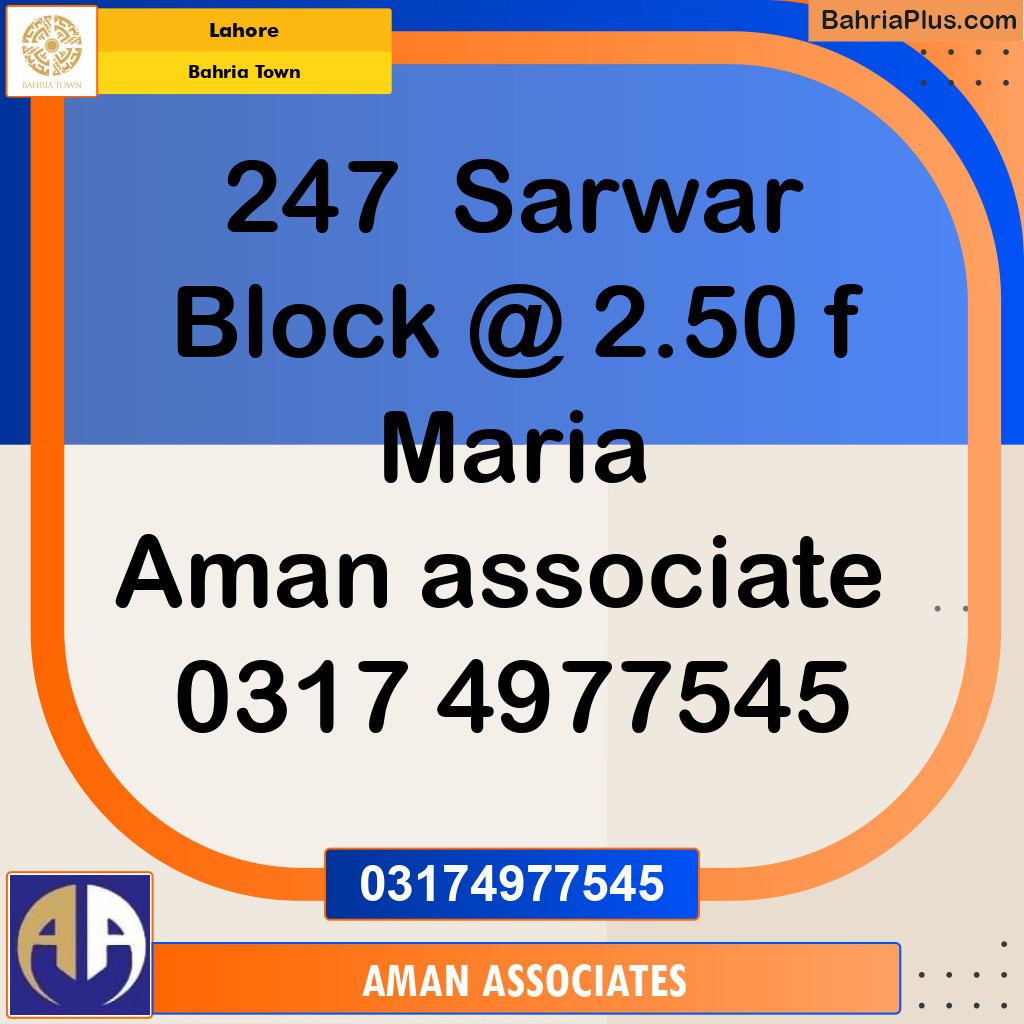 Residential Plot for Sale in Bahria Town, Lahore - (BP-235088)