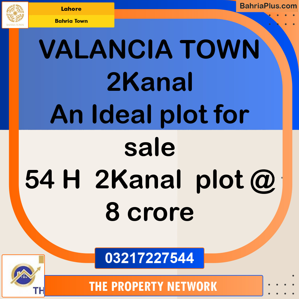 2 Kanal Residential Plot for Sale in Bahria Town, Lahore - (BP-235146)