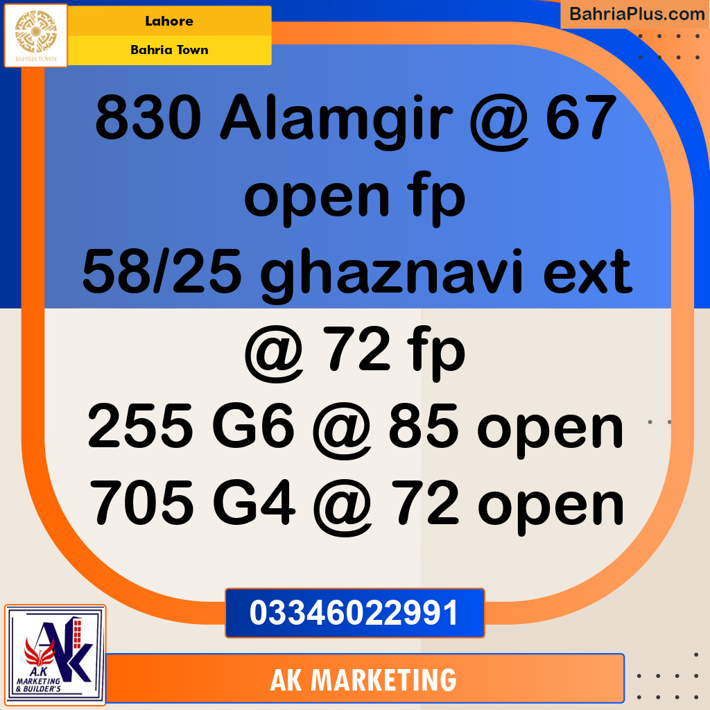 Residential Plot for Sale in Bahria Town, Lahore - (BP-235214)