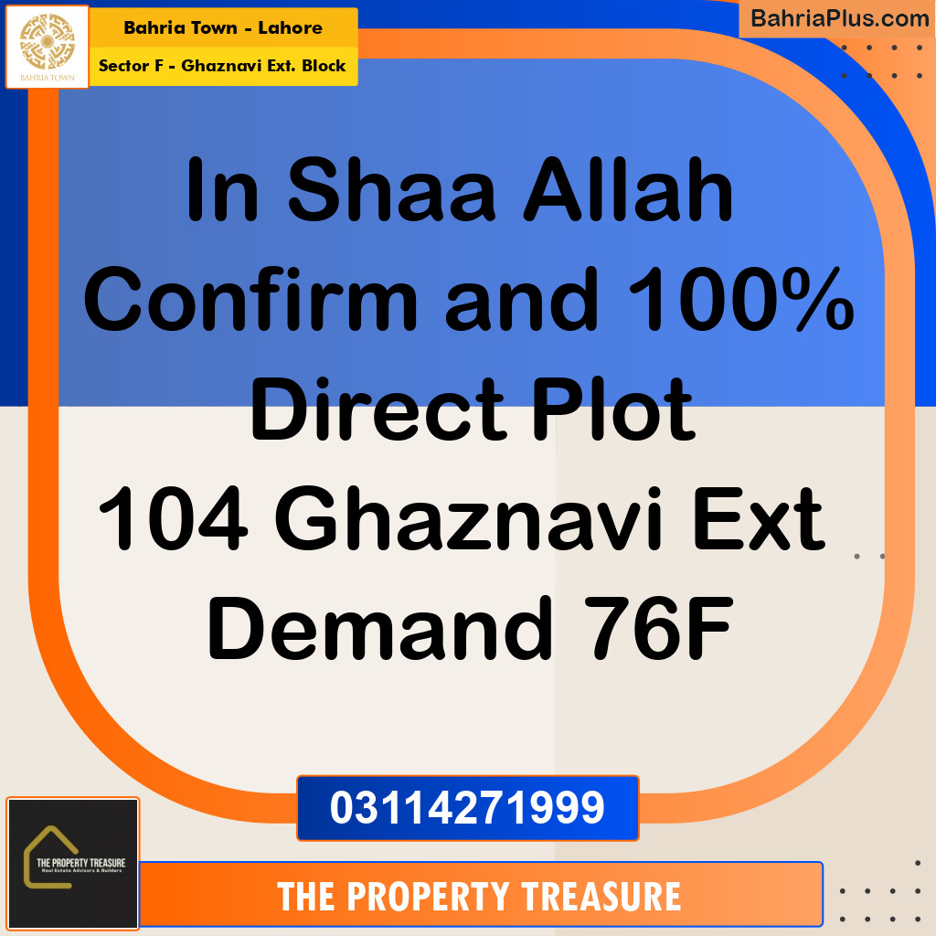 5 Marla Residential Plot for Sale in Sector F - Ghaznavi Ext. Block -  Bahria Town, Lahore - (BP-235217)
