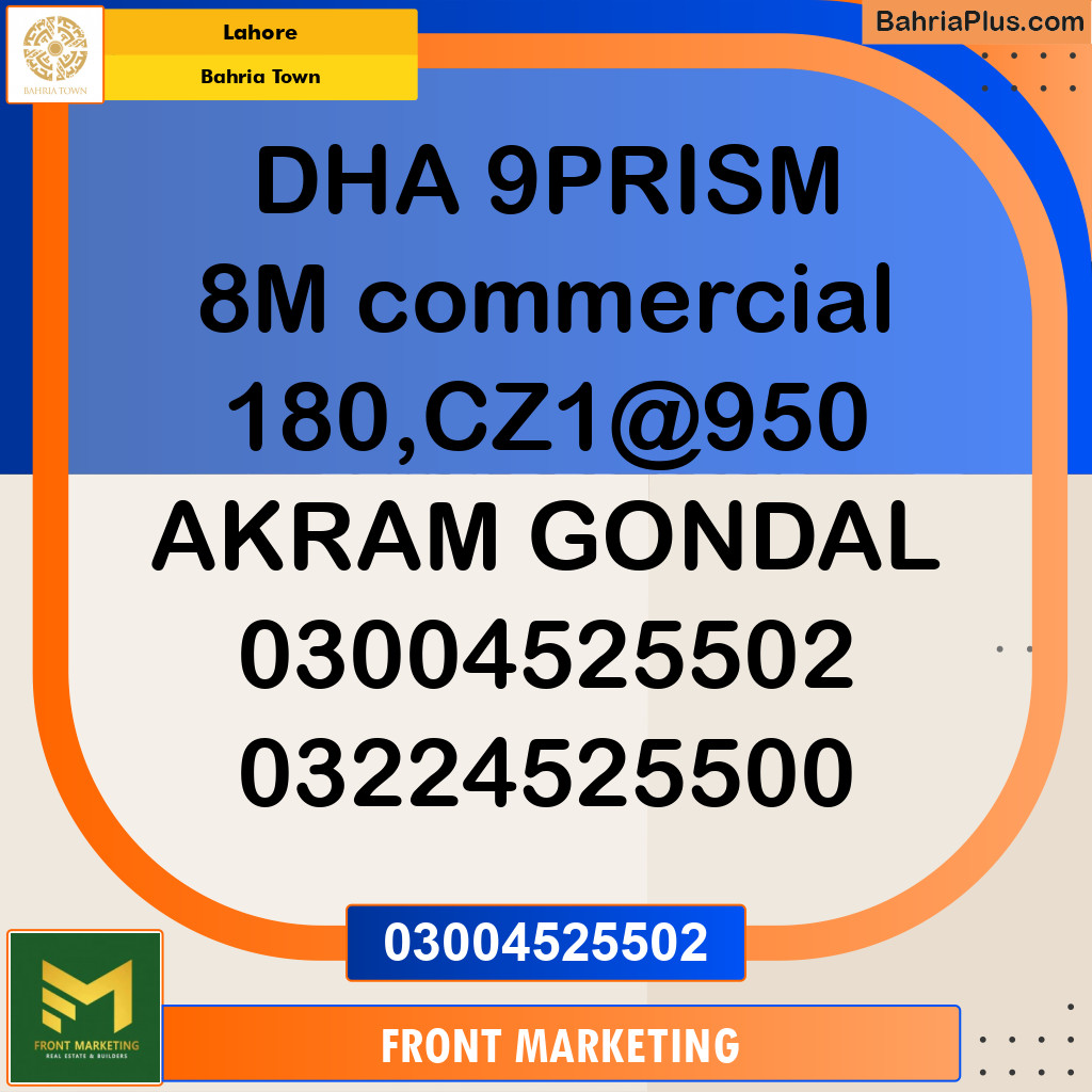 Commercial Plot for Sale in Bahria Town, Lahore - (BP-235240)