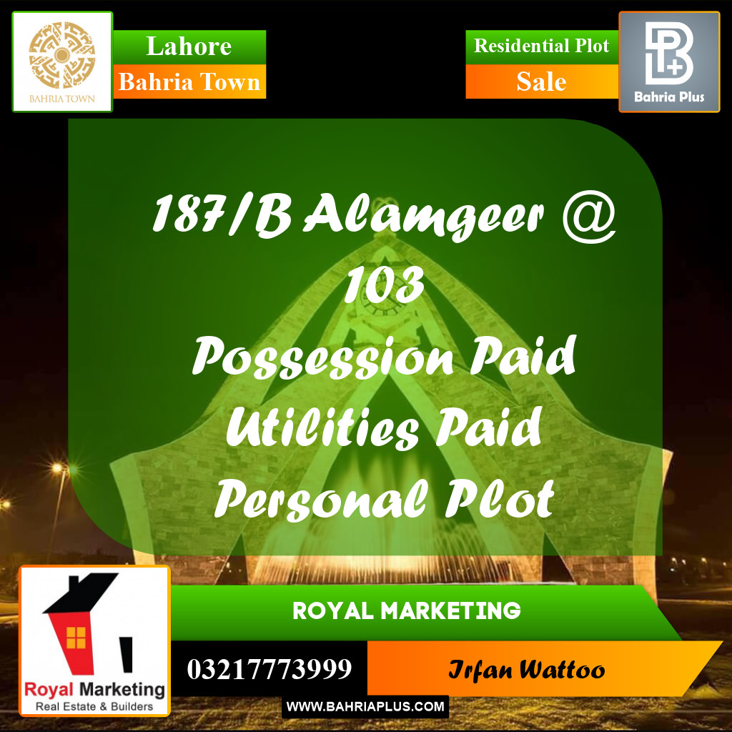 Residential Plot for Sale in Bahria Town, Lahore - (BP-235308)