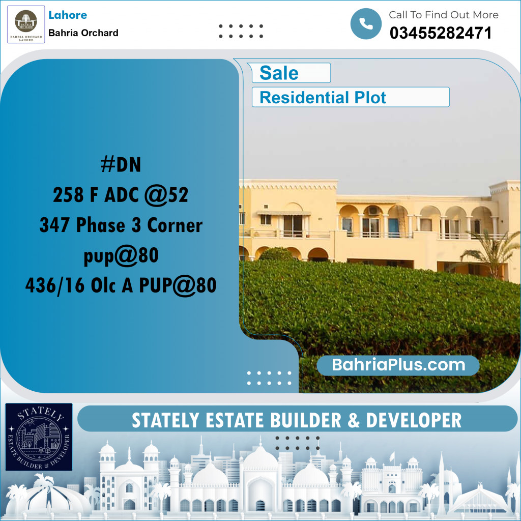 Residential Plot for Sale in Bahria Orchard, Lahore - (BP-235343)
