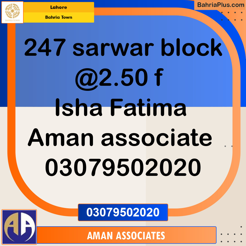 Residential Plot for Sale in Bahria Town, Lahore - (BP-235375)