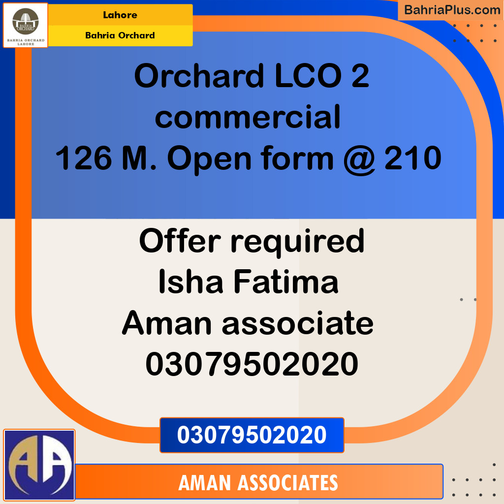 Residential Plot for Sale in Bahria Orchard, Lahore - (BP-235376)