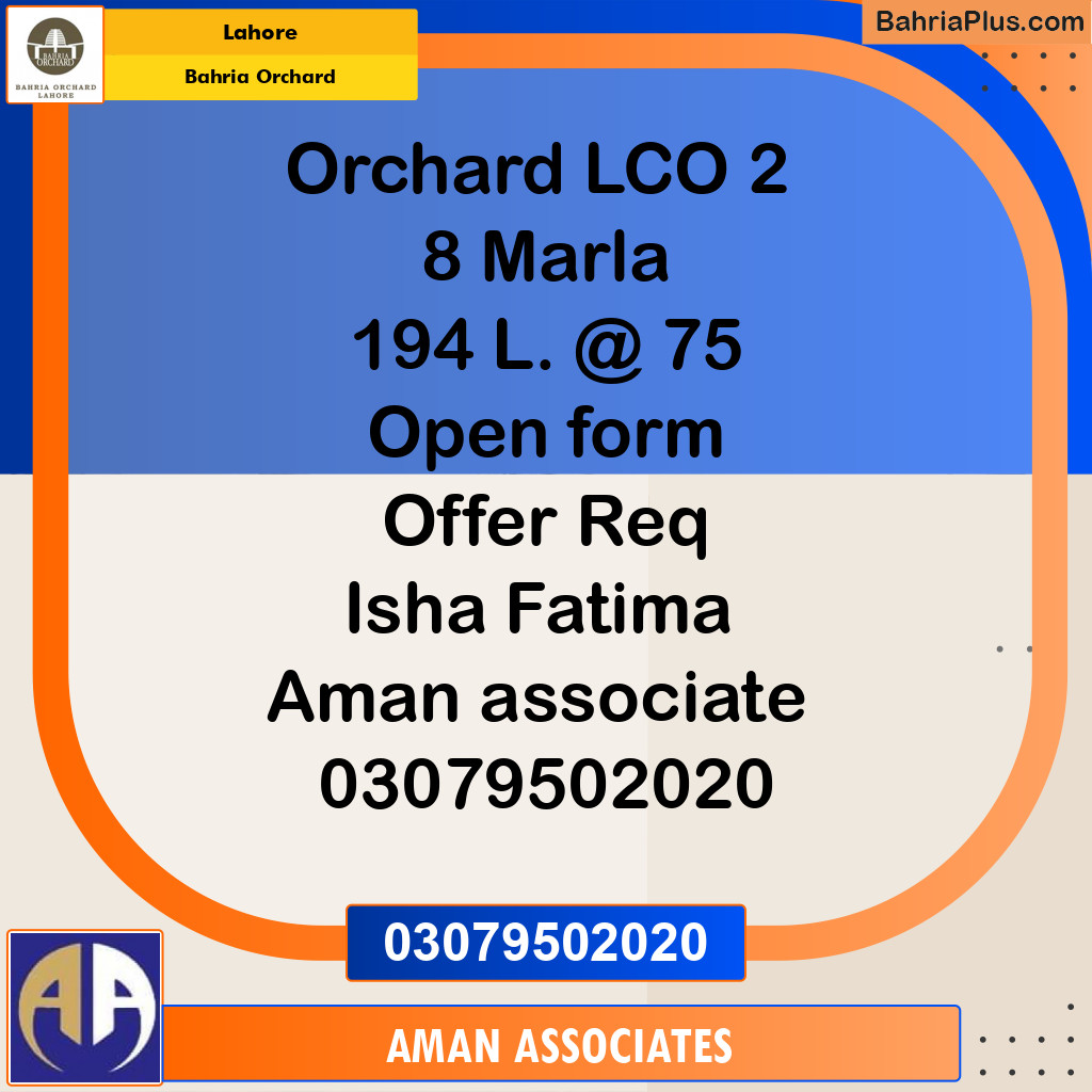 Residential Plot for Sale in Bahria Orchard, Lahore - (BP-235379)
