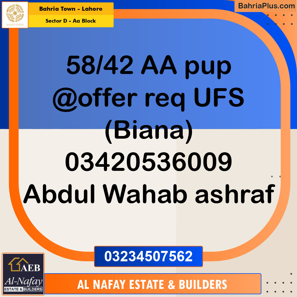5 Marla Residential Plot for Sale in Sector D - AA Block -  Bahria Town, Lahore - (BP-235381)
