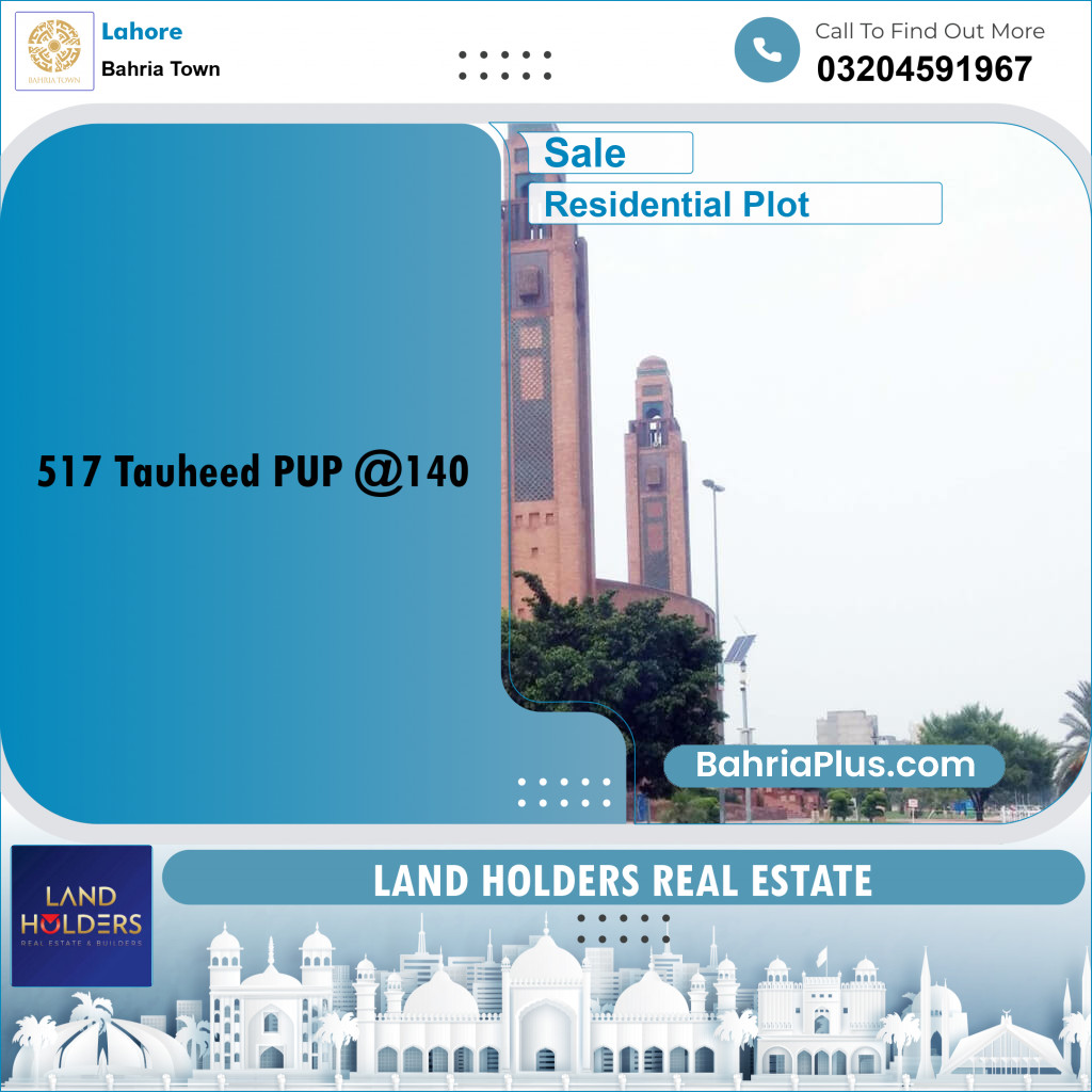 Residential Plot for Sale in Bahria Town, Lahore - (BP-235389)