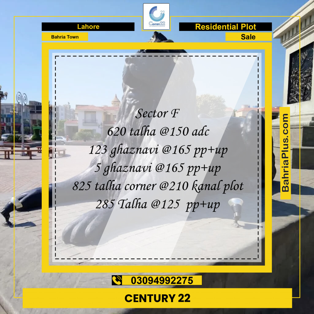 Residential Plot for Sale in Bahria Town, Lahore - (BP-235406)