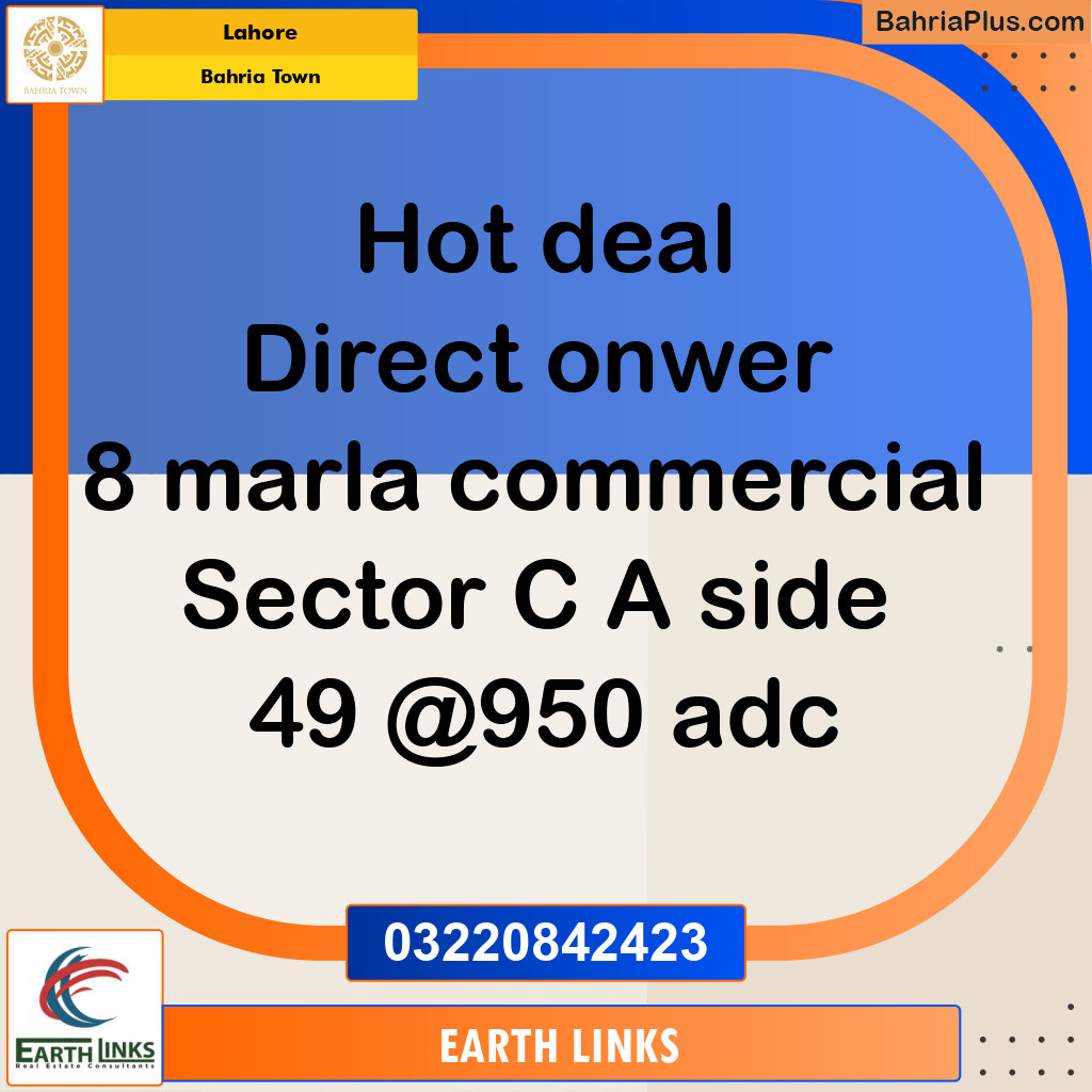 Commercial Plot for Sale in Bahria Town, Lahore - (BP-235433)