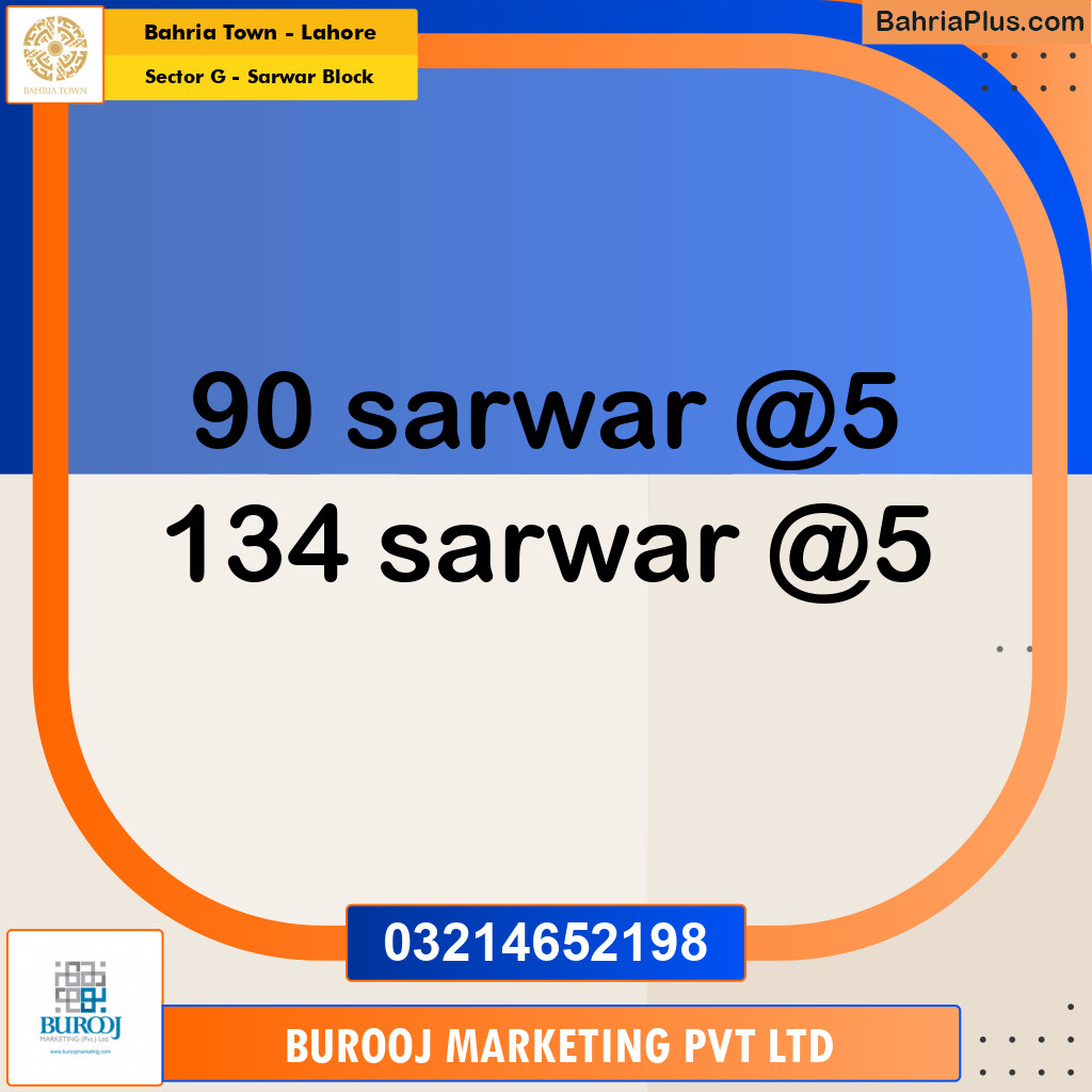 5 Marla Residential Plot for Sale in Sector G - Sarwar Block -  Bahria Town, Lahore - (BP-235467)