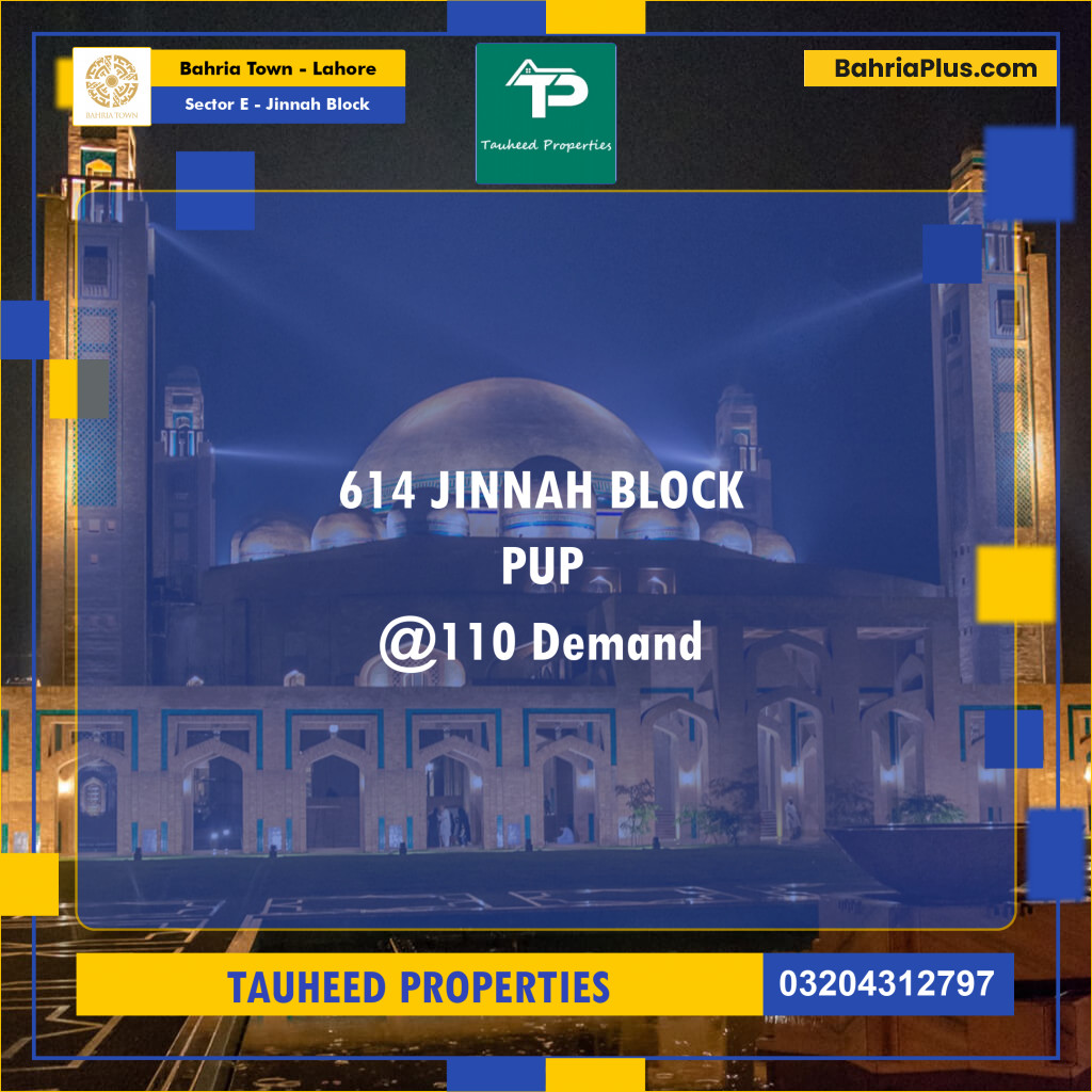 5 Marla Residential Plot for Sale in Sector E - Jinnah Block -  Bahria Town, Lahore - (BP-235486)