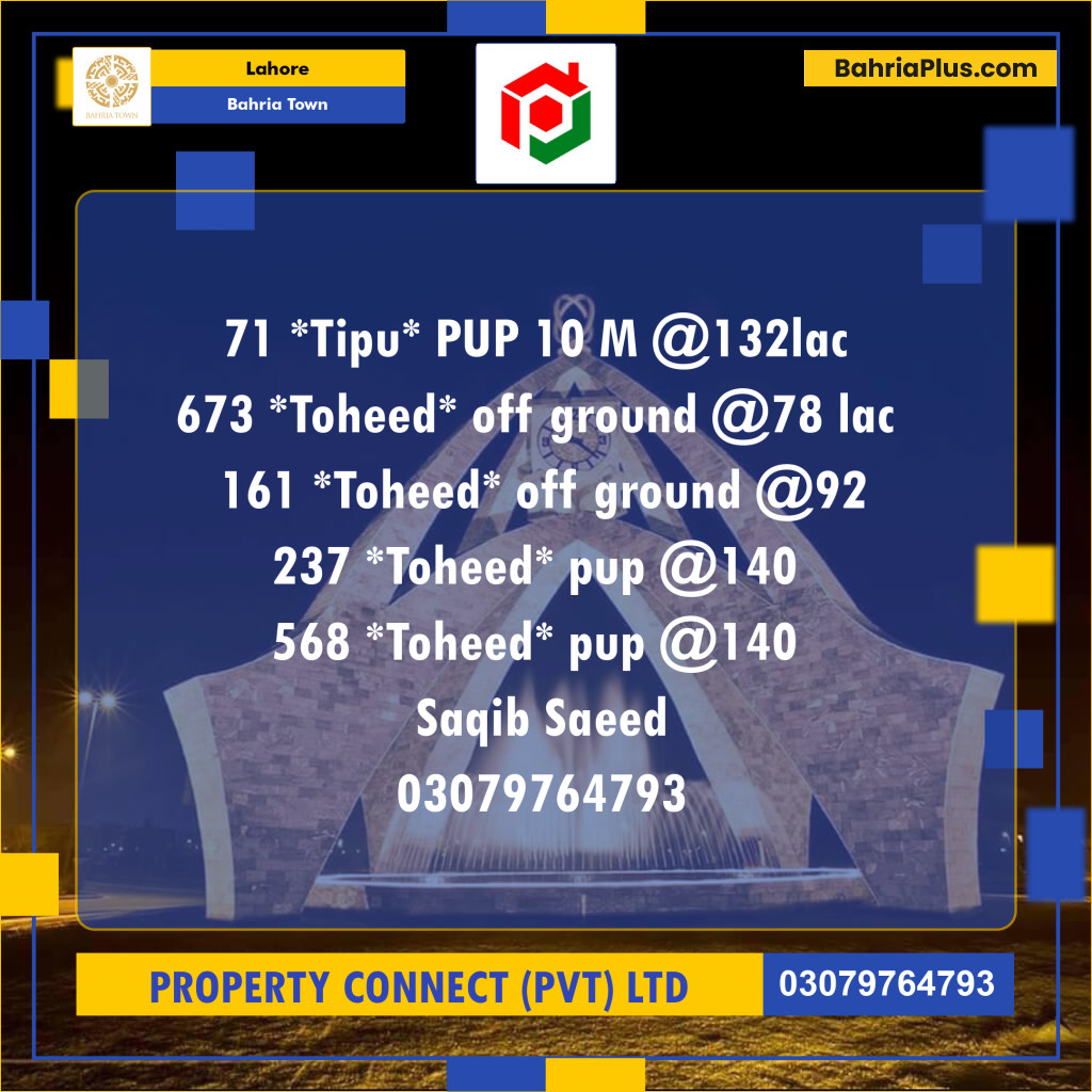 Residential Plot for Sale in Bahria Town, Lahore - (BP-235567)