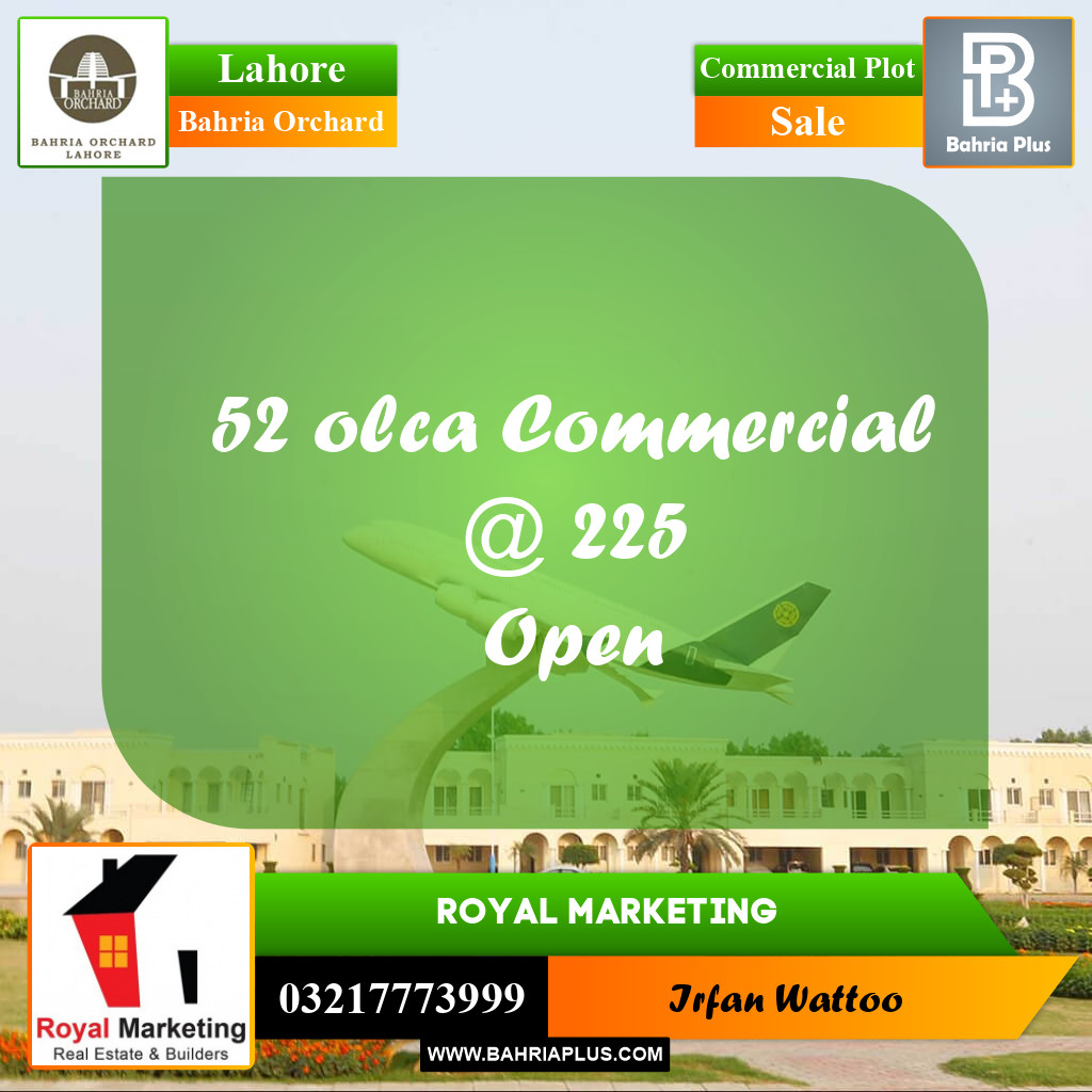 Commercial Plot for Sale in Bahria Orchard, Lahore - (BP-235584)