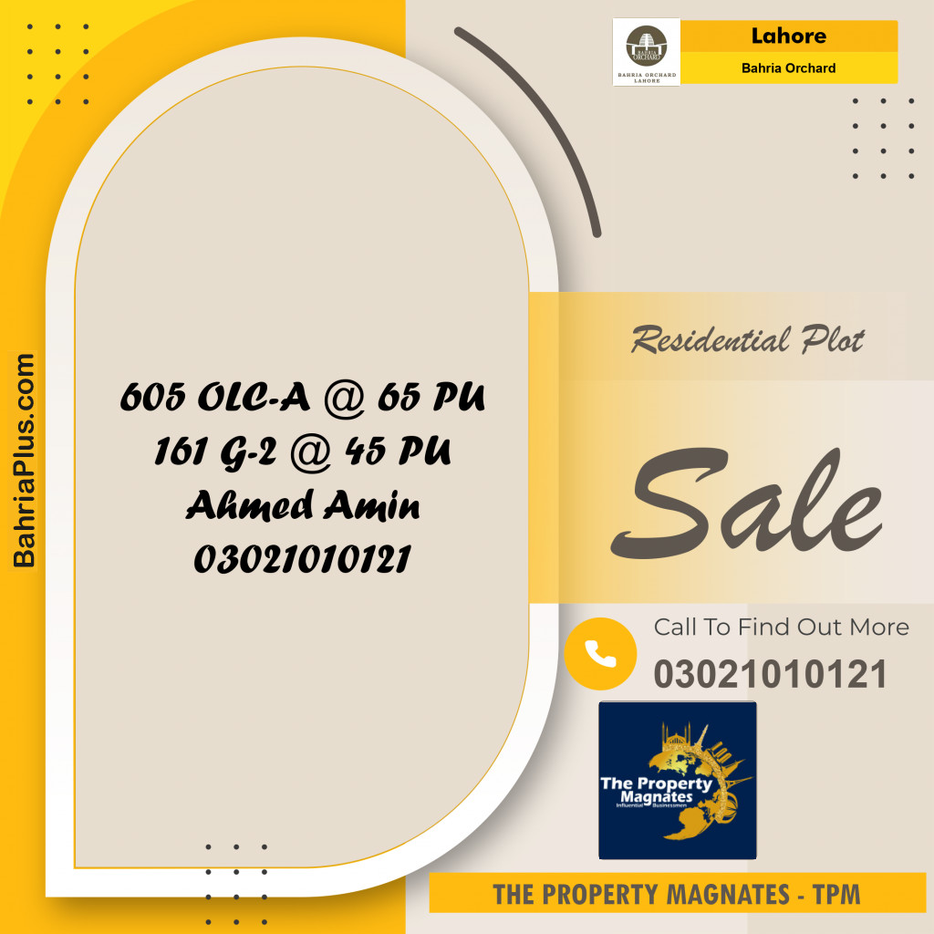 Residential Plot for Sale in Bahria Orchard, Lahore - (BP-235623)
