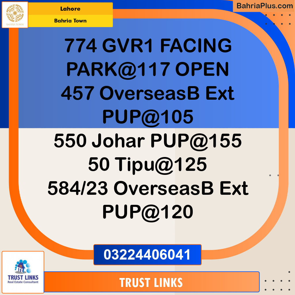 Residential Plot for Sale in Bahria Town, Lahore - (BP-235872)