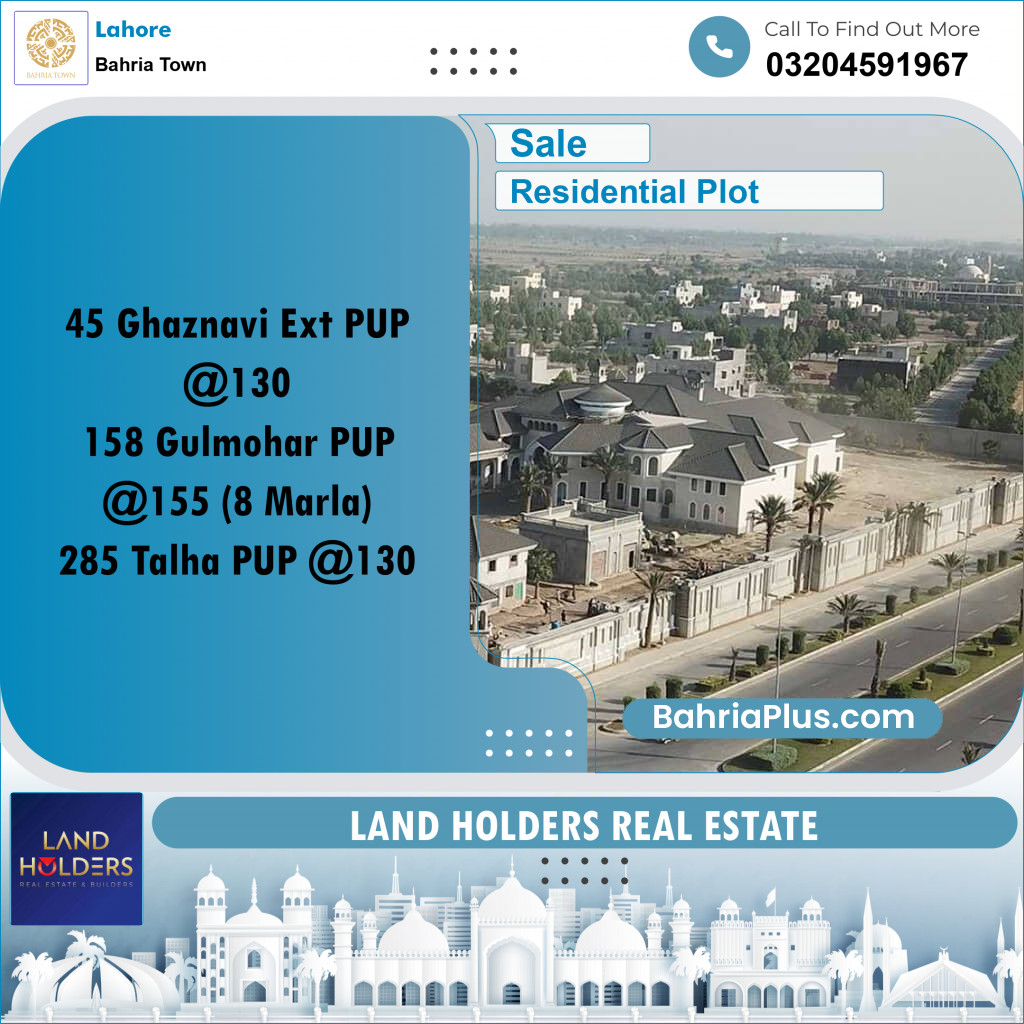Residential Plot for Sale in Bahria Town, Lahore - (BP-235883)