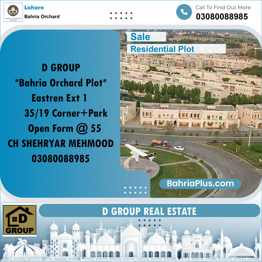 Residential Plot for Sale in Bahria Orchard, Lahore - (BP-235902)