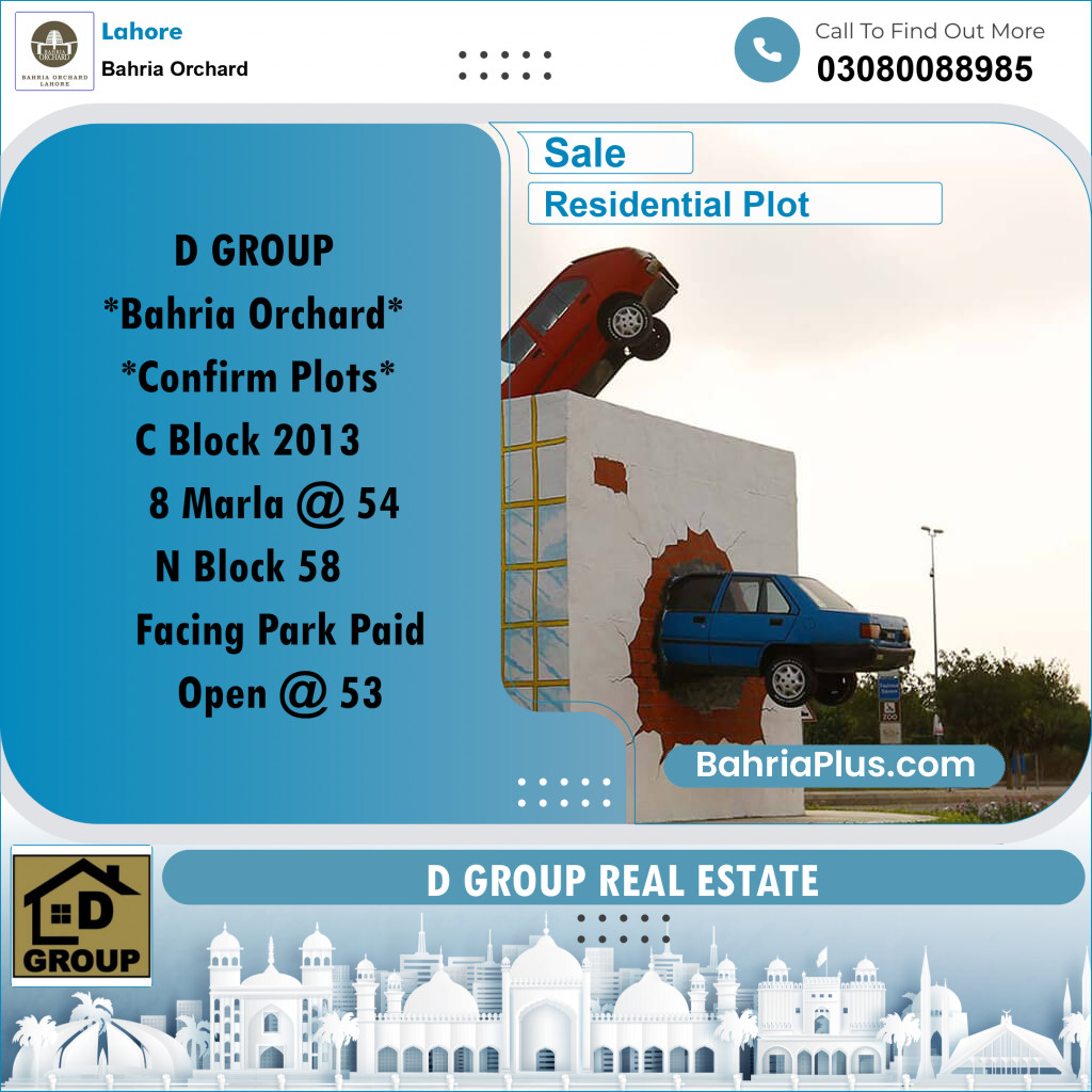 Residential Plot for Sale in Bahria Orchard, Lahore - (BP-235981)