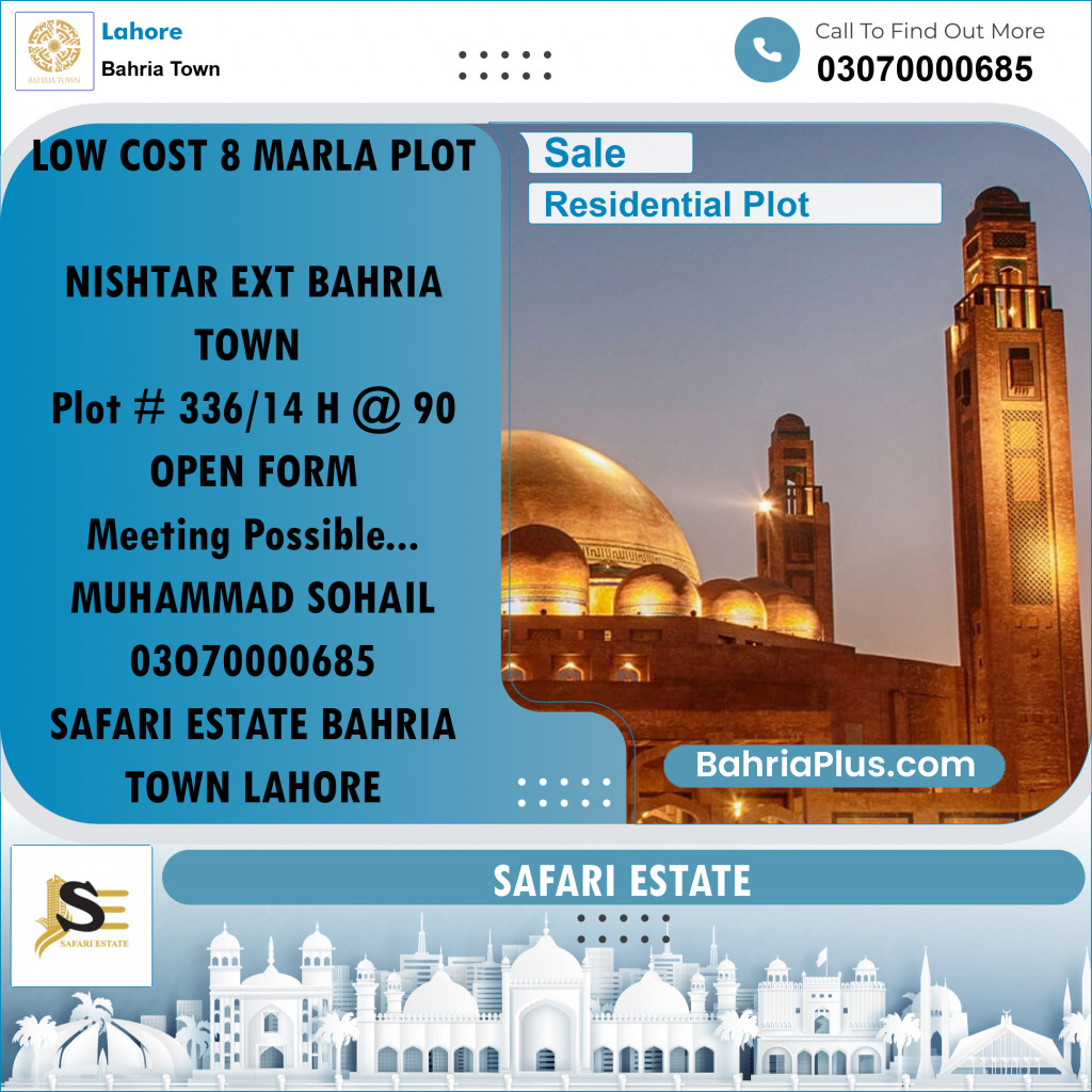 Residential Plot for Sale in Bahria Town, Lahore - (BP-236032)