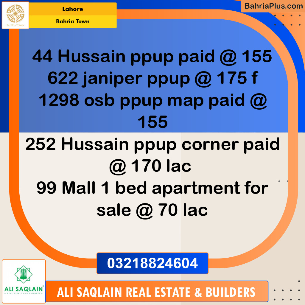 10 Marla Residential Plot for Sale in Bahria Town, Lahore - (BP-236180)