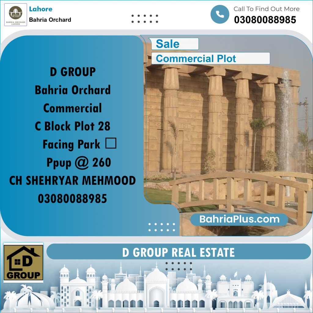 Commercial Plot for Sale in Bahria Orchard, Lahore - (BP-236330)