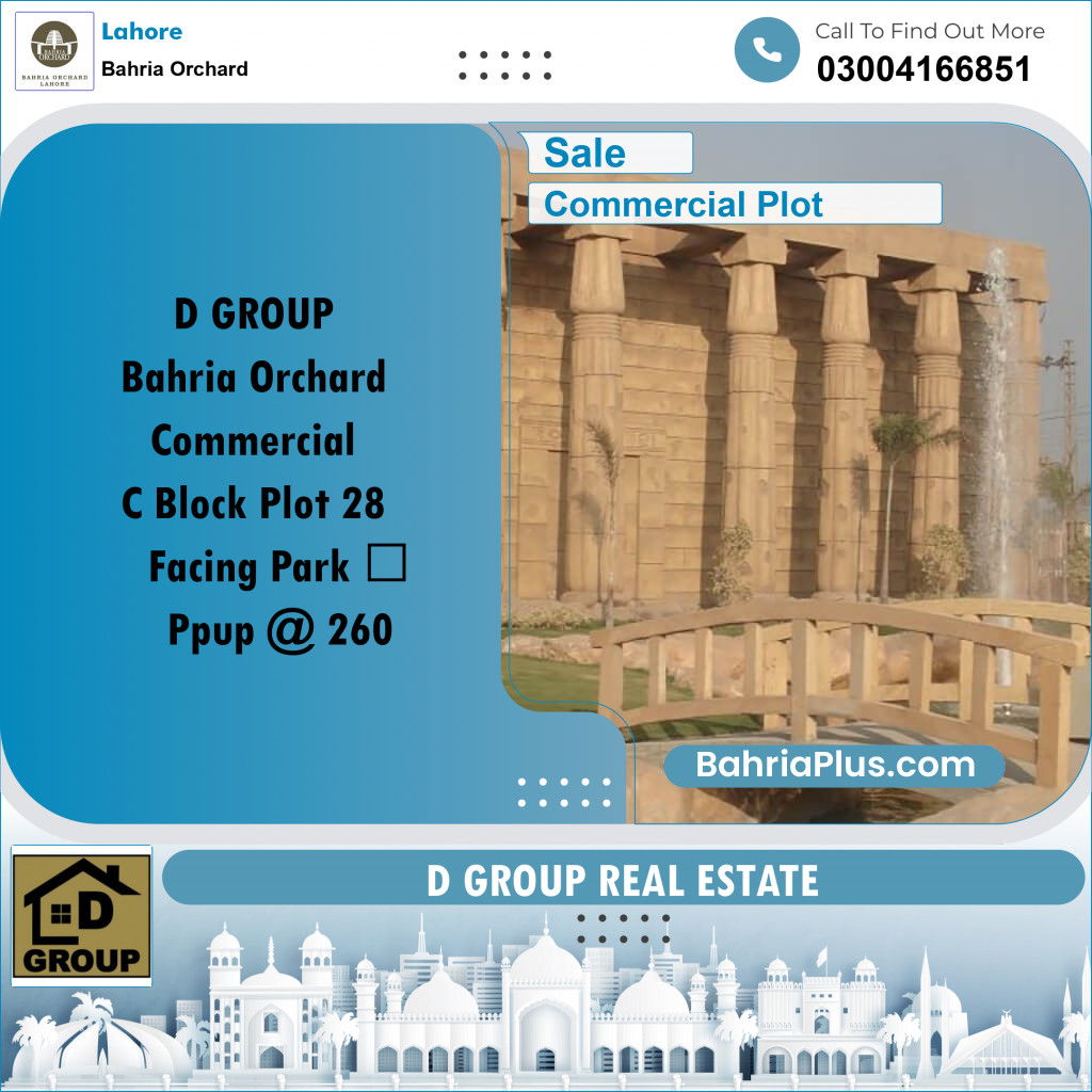 Commercial Plot for Sale in Bahria Orchard, Lahore - (BP-236349)