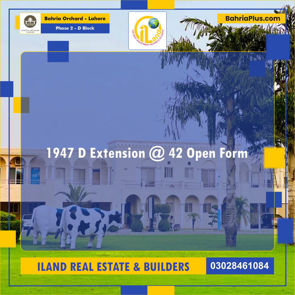 Residential Plot for Sale in Phase 2 - D Block -  Bahria Orchard, Lahore - (BP-236410)