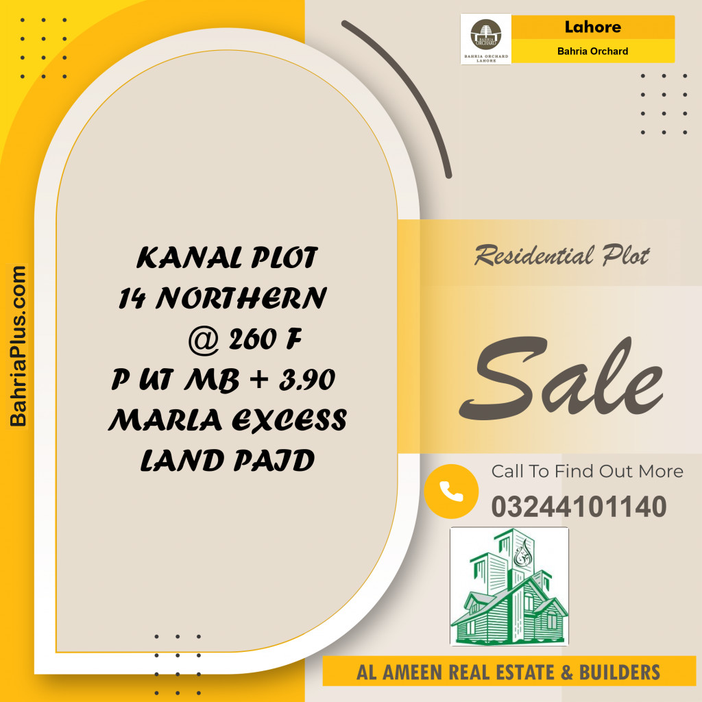 Residential Plot for Sale in Bahria Orchard, Lahore - (BP-236418)