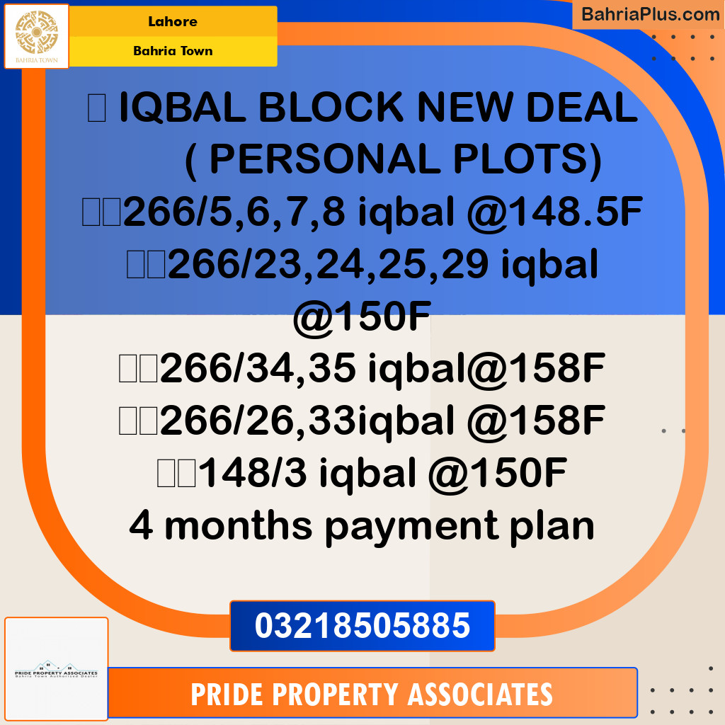 Residential Plot for Sale in Bahria Town, Lahore - (BP-236468)