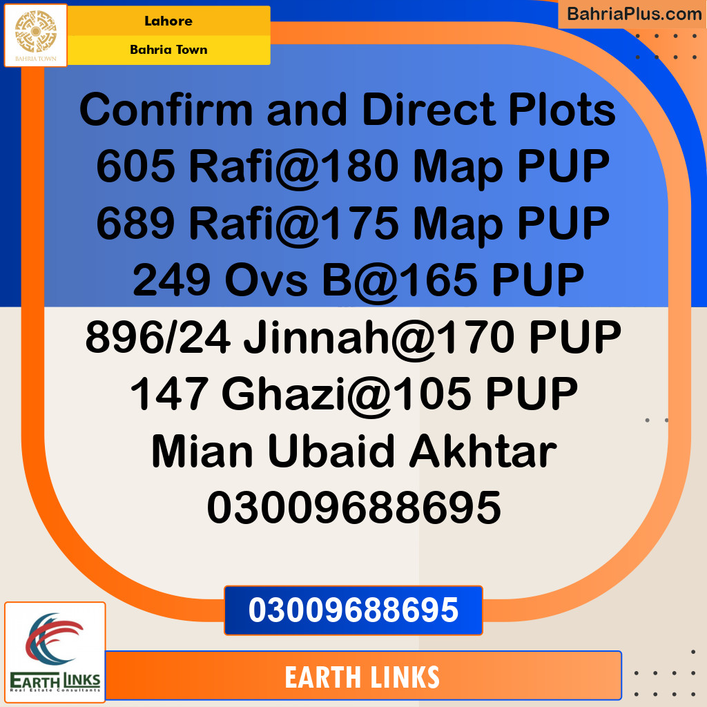 Residential Plot for Sale in Bahria Town, Lahore - (BP-236594)