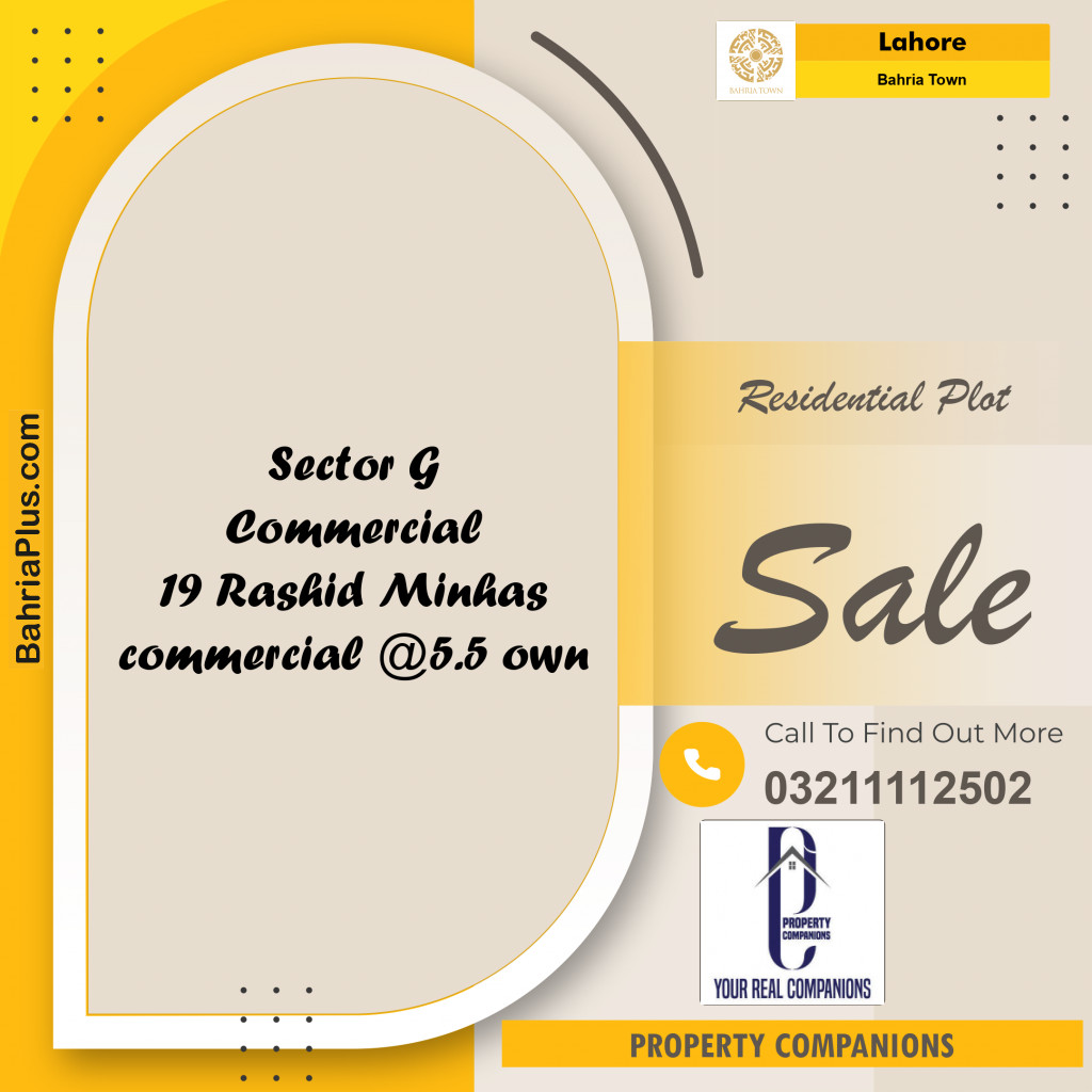 Residential Plot for Sale in Bahria Town, Lahore - (BP-236661)