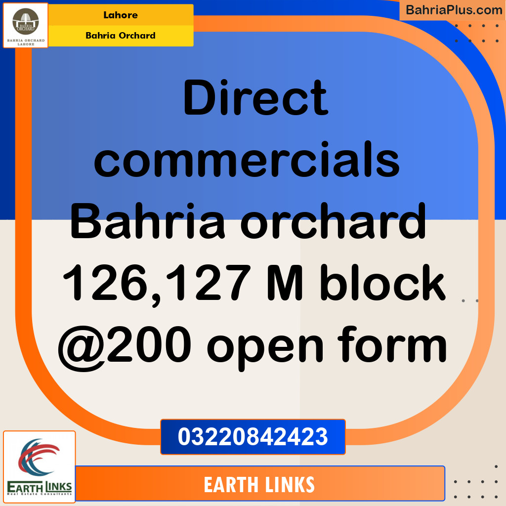 Commercial Plot for Sale in Bahria Orchard, Lahore - (BP-236753)