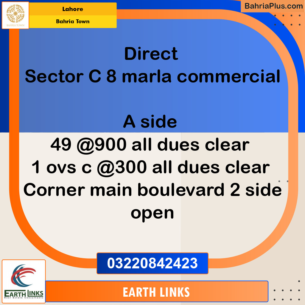 Commercial Plot for Sale in Bahria Town, Lahore - (BP-236833)