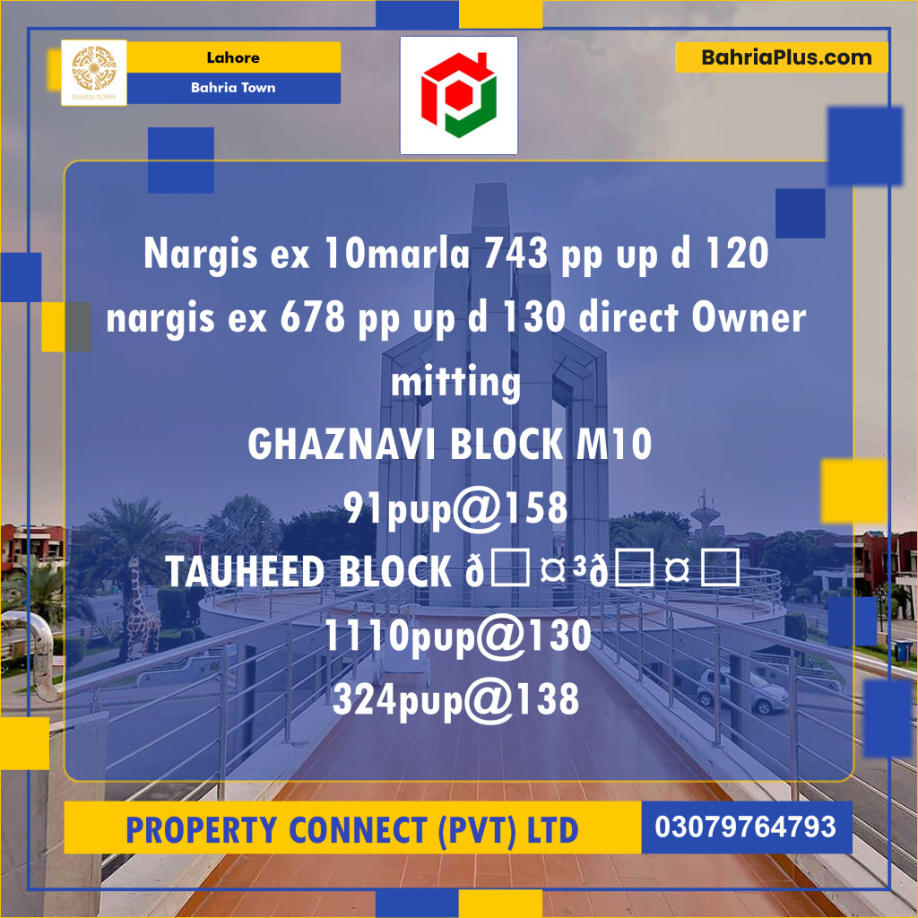 Residential Plot for Sale in Bahria Town, Lahore - (BP-236844)