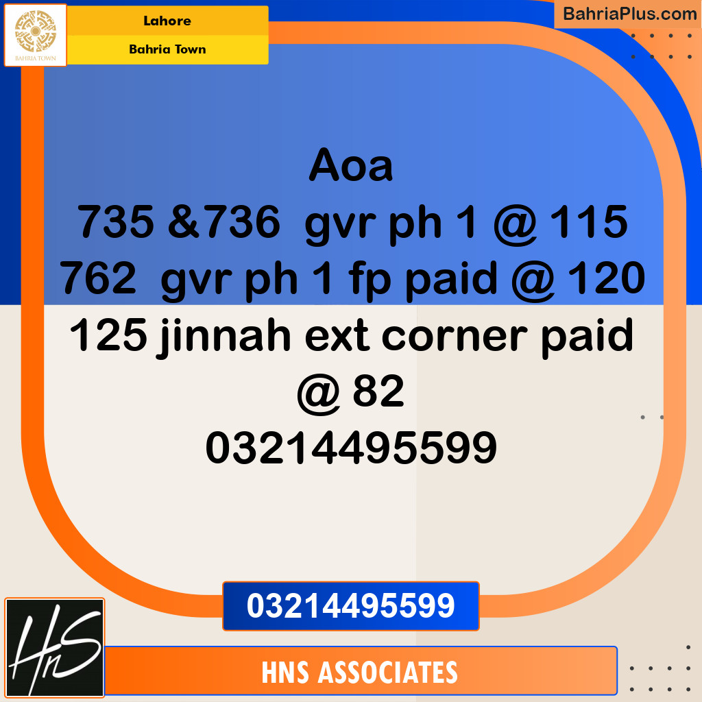 Residential Plot for Sale in Bahria Town, Lahore - (BP-236908)